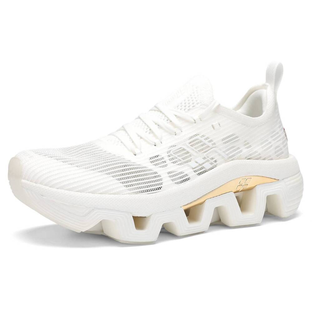 NEW PINNIP men's performance sneakers wave in white